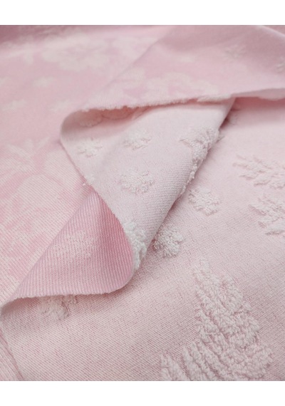 Pembe Renkte Çiçekli Havlu Kumaş En: 165cm-11493