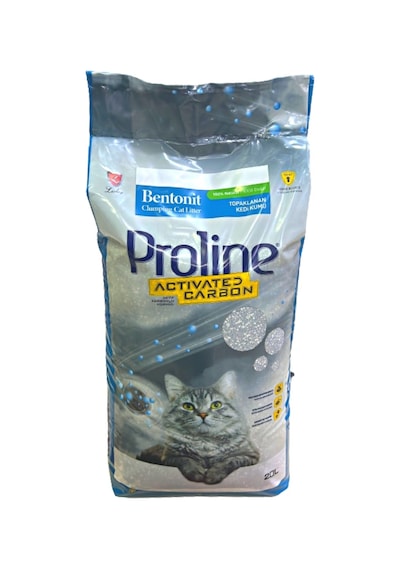 Proline Aktif Karbonlu Topaklaşan Bentonit Kedi Kumu 20 L