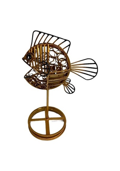 Metal Gold Balık Masa Lambası (50 Cm)