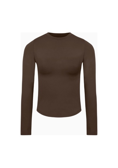 Because Of Alice Base Sculpting Long Sleeve Top Uzun Kollu Şekillendirici Kadın Üst Kahverengi