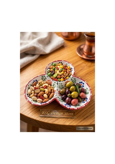 El Yapımı Seramik 3 Bölmeli Çerezlik & Sosluk - Otantik Desenli 3'lü Bölmeli Sunum Tabağı Karışık Desen Çok Renkli - 938341099 Çok Renkli El Yapımı Seramik 3 Bölmeli Çerezlik & Sosluk - Otantik Desenli 3'lü Bölmeli Sunum Tabağı Karışık Desen Çok Renkli - 938341099 Çok Renkli