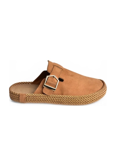 Fox Shoes Y596148402 Taba Süet Önü Kapalı Sapo Terlik