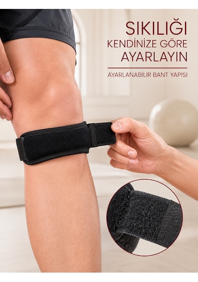 Sporcu Tendon Bandı Ayarlanabilir Diz Destek Bandı Koşu Fitness Egzersiz - Lisinya