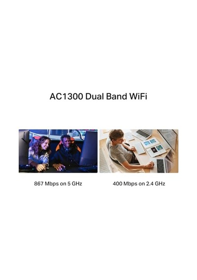 Mercusys Ma30h, Ac1300 Mbps, Çift Bant, Usb 3.0, Yüksek Çekim Güçlü Wi-fi 5 Usb Adaptör