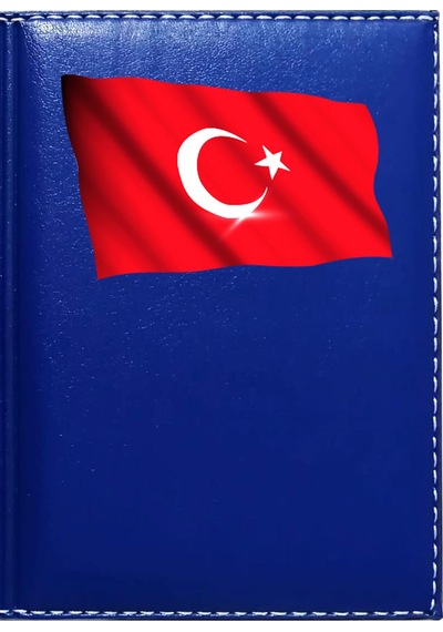Promosyon Denizi Türk Bayrağı Görselli Lacivert Ruhsat Kabı