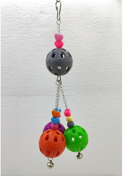 Ayrex Muhabbet Kuşu Için Özel Zilli Kuş Topu Oyuncak 25 Cm