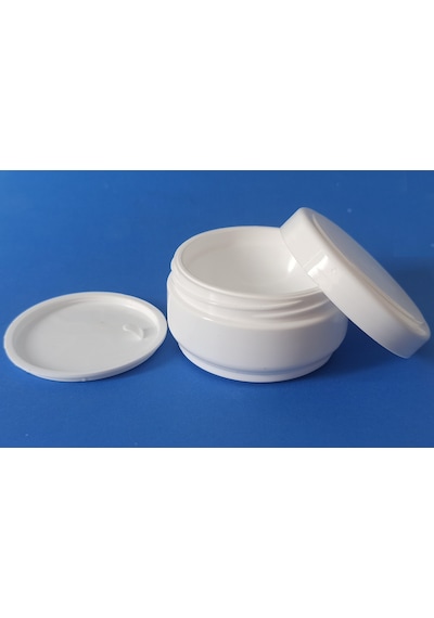 Boş Kozmetik Krem Pomat Kutusu Plastik Krem Kavanozu Plastik Contalı 30 ML Beyaz