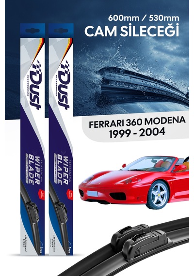 Ferrari 360 Modena Silecek Takımı 1999-2004 Uyumlu 600mm/530mm