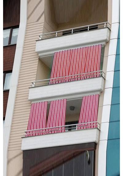 Tr Balkon Perdesi Balkon Brandası Balkon Korkuluğu Korniş Düğmeli Bağcıklı Güneşlik Perde 100 X 260 Cm Genel