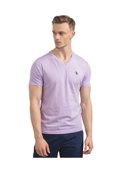 U.S. Polo Assn. Erkek V Yaka T-shirt Lila