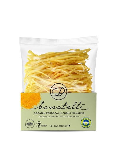 Bonatelli Organik Zerdeçallı Çubuk Makarna 400 G - 6 Adet Tarı