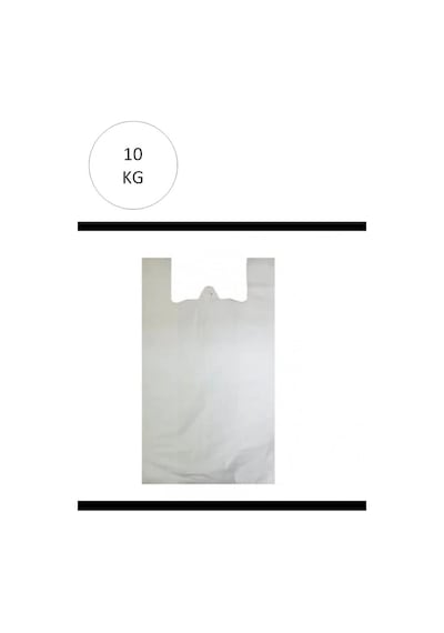 Hubrendy Tedarik Beyaz Atlet Poşet Mini Boy 20x34 Cm Takriben 2.350 Adet 10 Kg