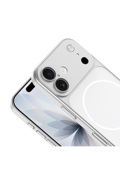 Apple Uyumlu iPhone 16 Kılıf 17 Görünümlü Kılıf Kamera Korumalı M-safe Şarj Özellikli Premium Pürüzsüz Şık Kapak Turuncu