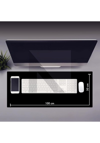 Gaming Oyuncu Mouse Pad, Kaymaz Taban Gamer Mousepad, Masa Koruyucu Masa Matı, Ofis Tipi Klavye Ve Fare Altlığı Siy