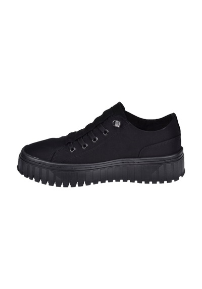 Gamelu Kalın Taban Kadın Spor Ayakkabı Sneaker Ek-canvas-z Siyah
