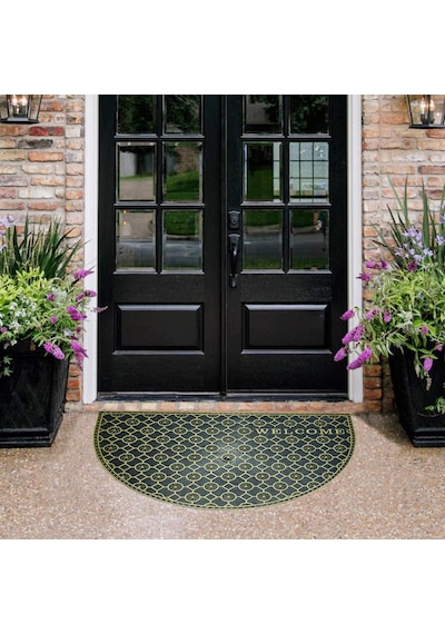 Myfloor Sarı Welcome Yazılı Toz Ve Çamur Sıyırıcı Kauçuk Kapı Önü Paspası