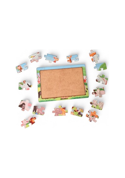 Hayvanlar Alemi 8 - 16 Parça Eğitici Öğretici Ahşap Çocuk Puzzle Yapboz Bebek Çocuk Oyuncak