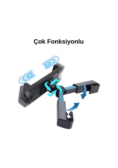 Siolanzi Koltuk Arkası Ayarlanabilir Telefon Tablet Tutucu Siyah