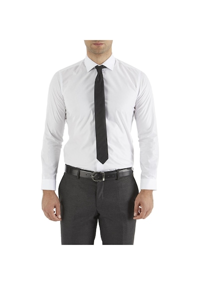 Efor Slim Fit Pamuk Saten Uzun Kol Klasik Beyaz Gömlek Gk 157 Beyaz
