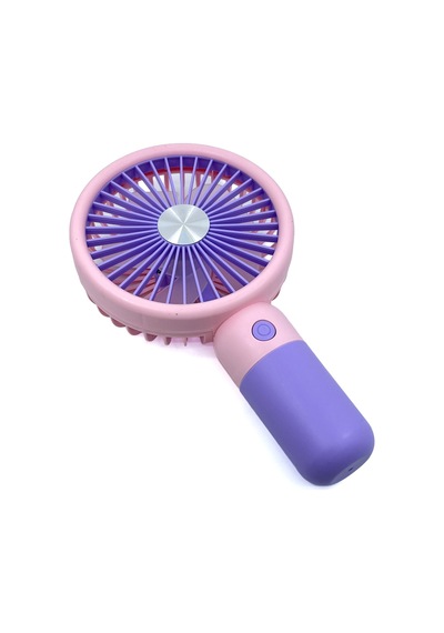Şarjlı Taşınabilir El Pervanesi / Masa Üstü Mini Fan Mor-pembe
