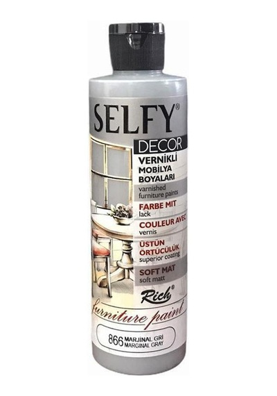 Rich Selfy Decor Vernikli Boya 240 Cc 866 Marjinal Gri