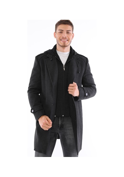 Plt8401 Dewberry Erkek Palto-antrasit Antrasit