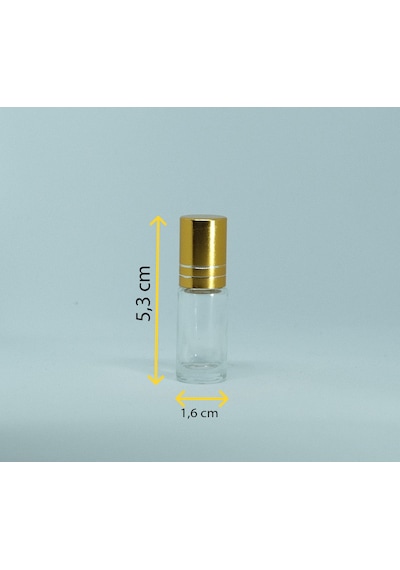 Boş Parfüm Şişesi 3 ML 10 Adet Sarı Kapaklı Roll-on Boş Şişe