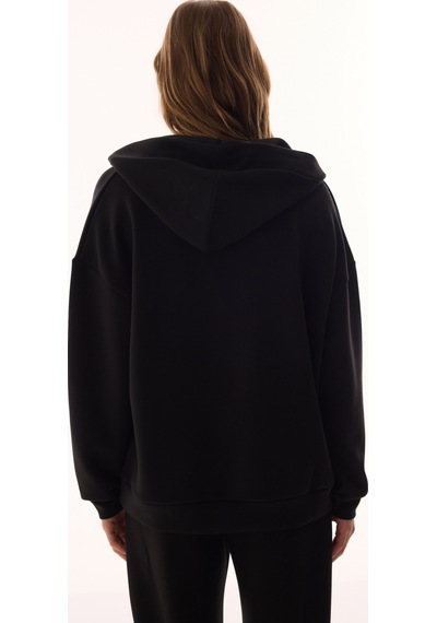 Penti Siyah Silky Feel V Yaka Hoodie