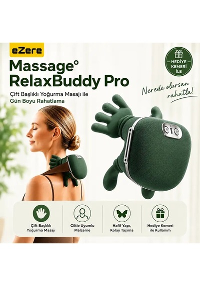 Ezere Relaxbuddy Pro Ovmalıısıtıcılı İnsan Eli Şeklinde Şarjlı Boyun Masaj Aleti- 5775