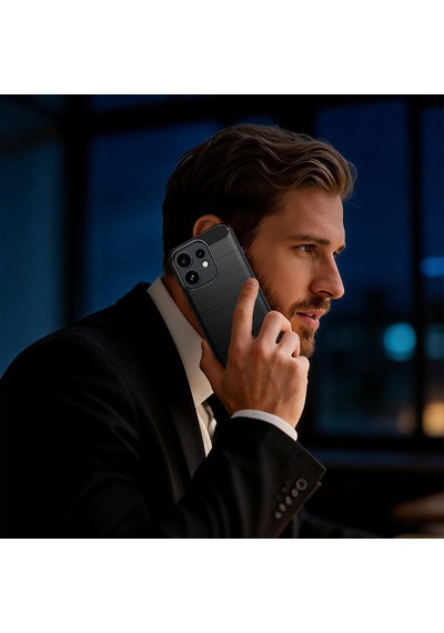 Caseonn Oppo Reno16 5g Kılıf Karbon Fiber Desenli Koruyucu Arka Kapak Lacivert