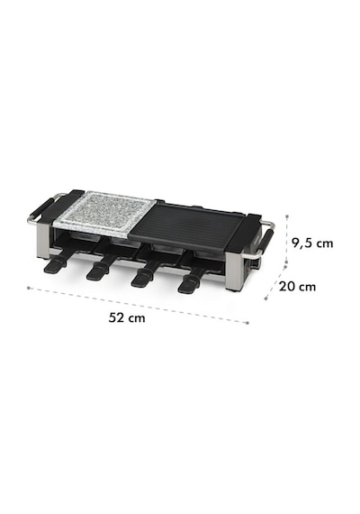 Klarstein Bistecca Raclette Grill 1200 W Taş Izgara ve Barbekü