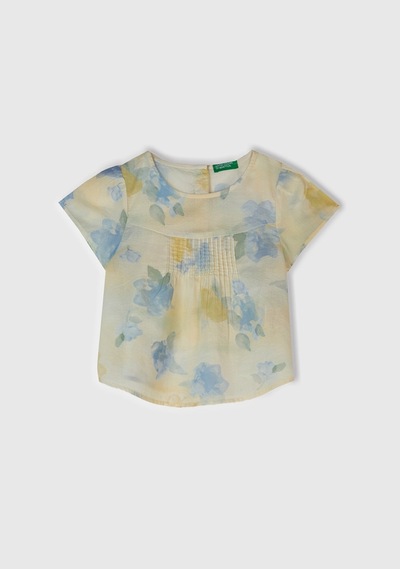 United Colors Of Benetton Benetton Kız Bebek Batik Bluz Sarı