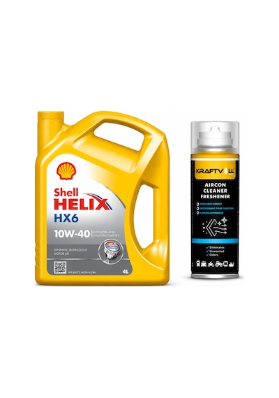 Shell Helix Hx6 Motor Yağı 10w-40 4 Litre + Klima Bombası 200 ML