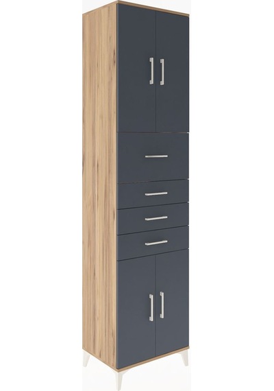 Hyperion Dolap 3 Raflı 4 Çekmeceli 4 Kapaklı 60x44x243 Çam-an... Çam Hyperion Dolap 3 Raflı 4 Çekmeceli 4 Kapaklı 60x44x243 Çam-an... Çam