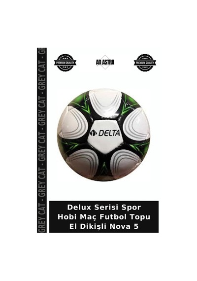 Delux Serisi Spor Hobi Maç Futbol Topu El Dikişli Nova 5 Çok Renkli