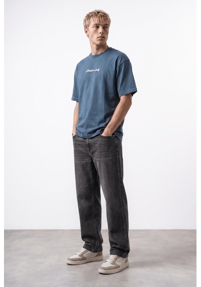 Respire Erkek Hidden Self Baskılı Oversize T-shirt Petrol
