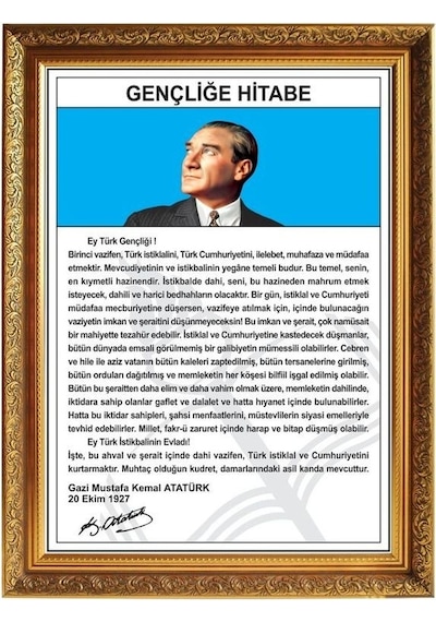 Yaldızlı Çerçeveli Gençliğe Hitabe