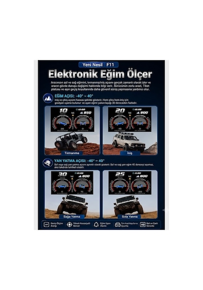 Ally F11 Obd2 + Gps Head Up Display Hud, Dijital Hız Göstergesi