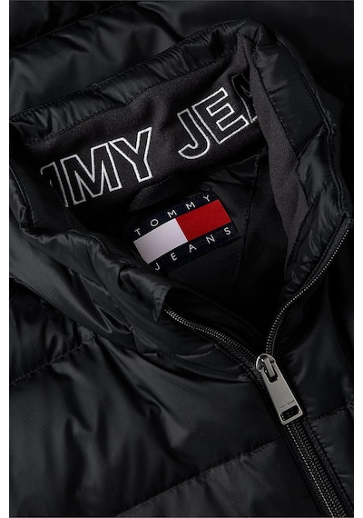 Tommy Jeans Kapitoneli Relaxed Fit Dik Yaka Mont Erkek Mont Dm0dm23231 Bds Siyah