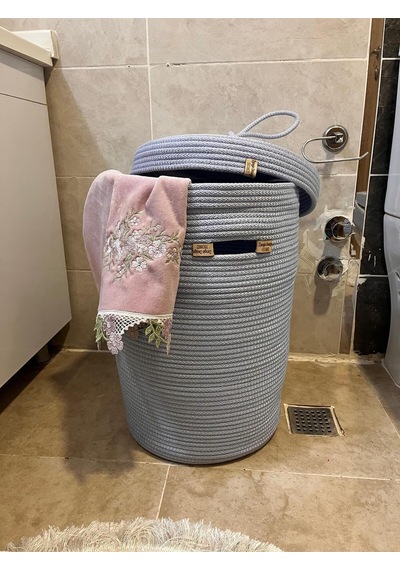 Zengin Design Home Banyo Çamaşır Sepeti Zengin Eesign Homr Zdh-123 Bebe Mavi