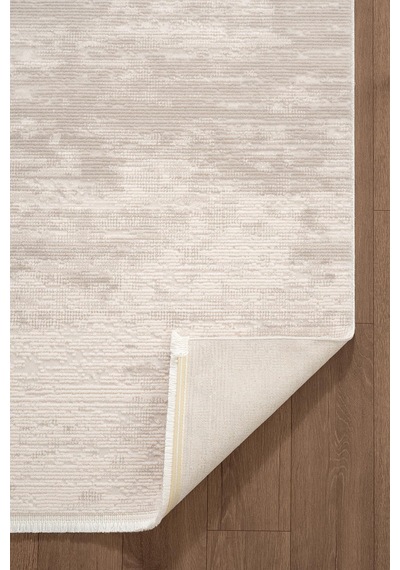 Leon Ln001g Krem Halı Modern Desen Pamuk Taban Akrilik Tozuaz Salon Yatak Odası Koridor Halısı-686 Bej
