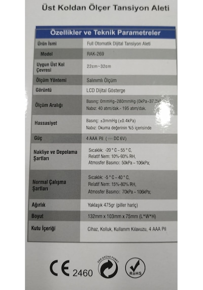 Tansiyon Aleti Koldan Ölçer