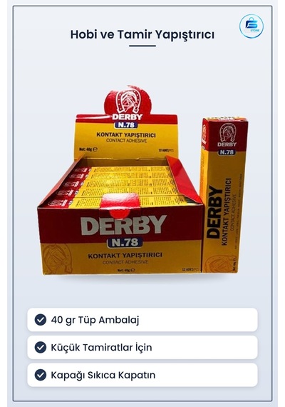 Kontakt Yapıştırıcı 40 Gr Hobi Ve Küçük Tamirat İçin Hırdavat Mal