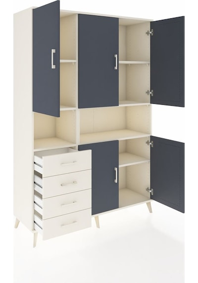 Hyperion Dolap 7 Raflı 4 Çekmeceli 5 Kapaklı 132x44x195 Aytaşı-antrasit/aytaşı Antrasıt/aytası Hyperion Dolap 7 Raflı 4 Çekmeceli 5 Kapaklı 132x44x195 Aytaşı-antrasit/aytaşı Antrasıt/aytası