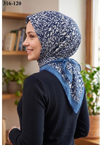 Sharell Desenli Soft Pamuk Eşarp 316-120 Çok Renkli