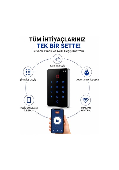 Sonex Wifi Tuya Rfıd Akıllı Şifreli Geçiş Kontrol Sistemi Seti