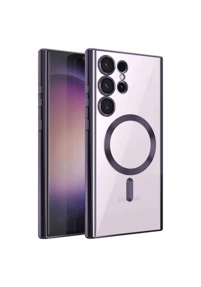 Mey İthalat Samsung Uyumlu Galaxy S23 Ultra Kılıf Kross Magneticsafe Kapak - Mor
