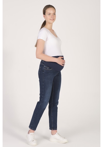Busa Hamile Mom Fit Kot Pantolon Koyu Lacivert-koyu Lacivert