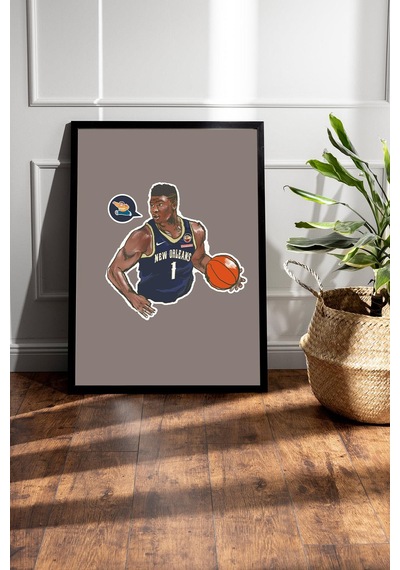 Zion Williamson Çerçeveli Tablo - Basketbol Nba Posteri Tablo