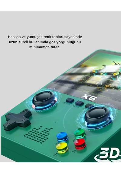 Retro Taşınabilir Konsol 3.5 Ips Ekran Ergonomik Çift Lr Kontrollü